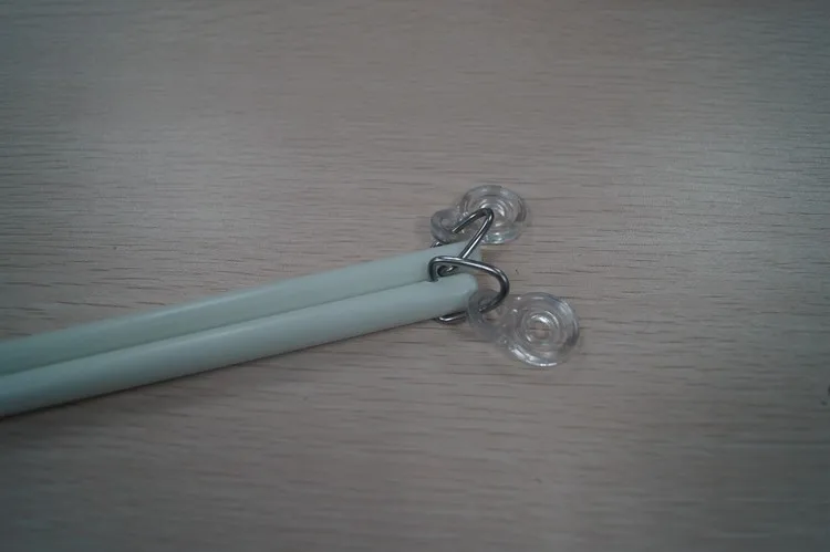 high quality fiberglass curtain rod with hook and end cap, white curtain rod finials
