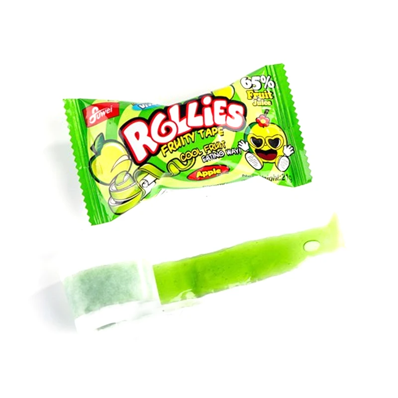 rollies gummy soft fruit candy (65% fruit juice)