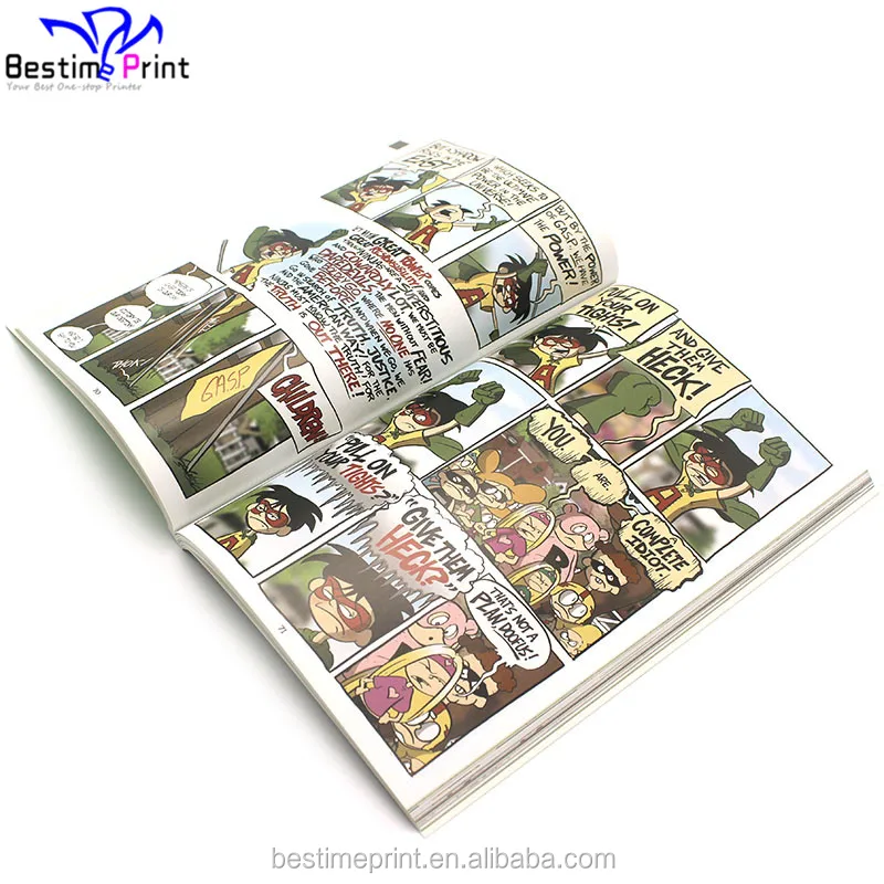 Professional children comic book printing adult comics magazine photo with factory price