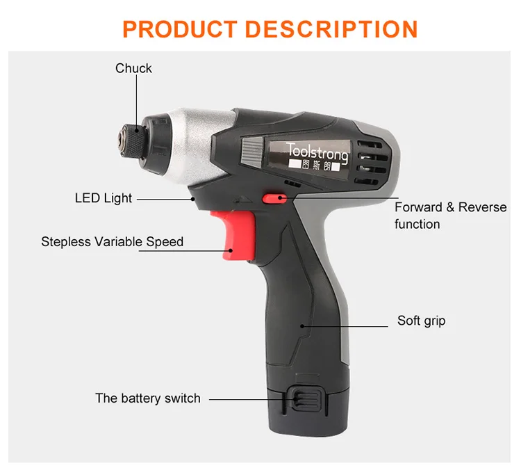 
12V electric screwdriver drill mini cordless screwdriver 
