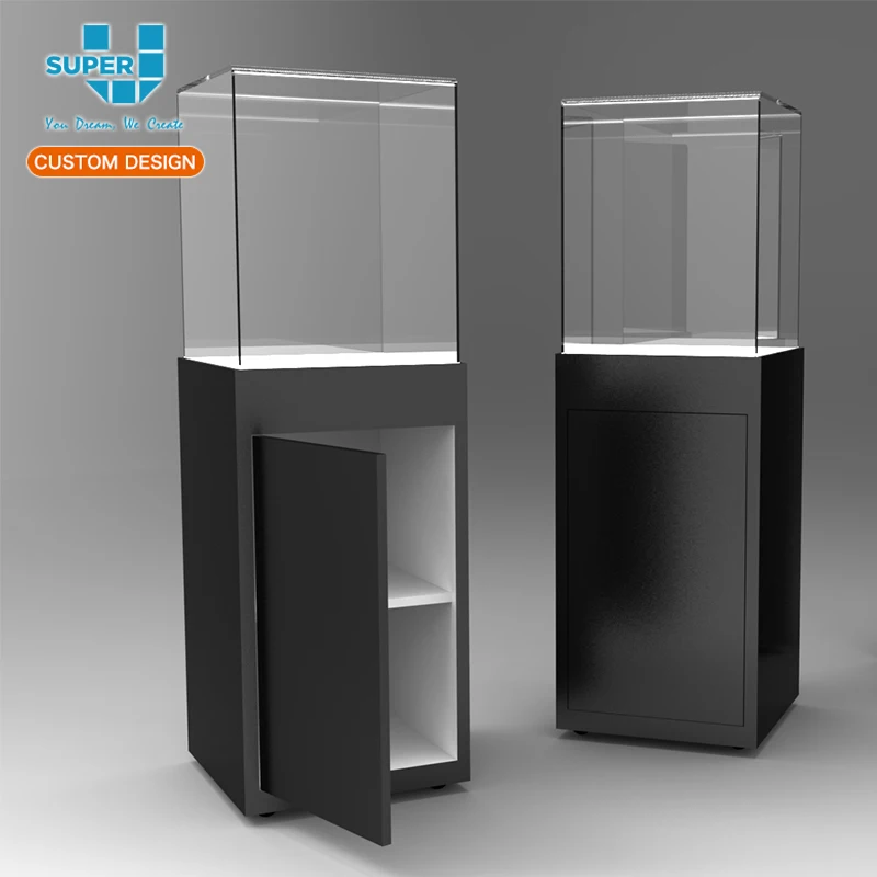 Высококачественный современный стеклянный прилавок для ювелирных изделий на заказ витрина часов