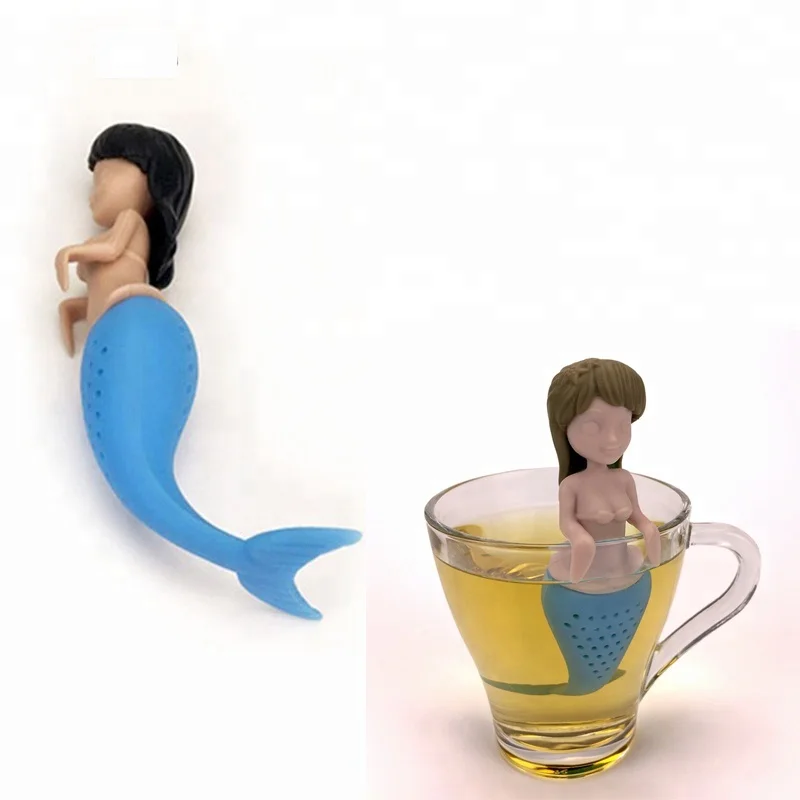 Eco friendly glass holder mermaid silicone Spoon Rest / snail Shape Silicone Teabag Holder/Cute Mini colorful Tea Bag Holder