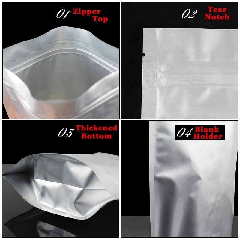 Wholesale Zip lock Stand Up Pouch Aluminum Foil Lined Black Coffee Beans Packaging Bags