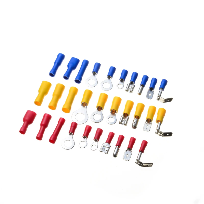 480pcs Insulated Terminals Electrical Crimp Connector Butt Spade Ring Fork Set Terminal Wire Connector