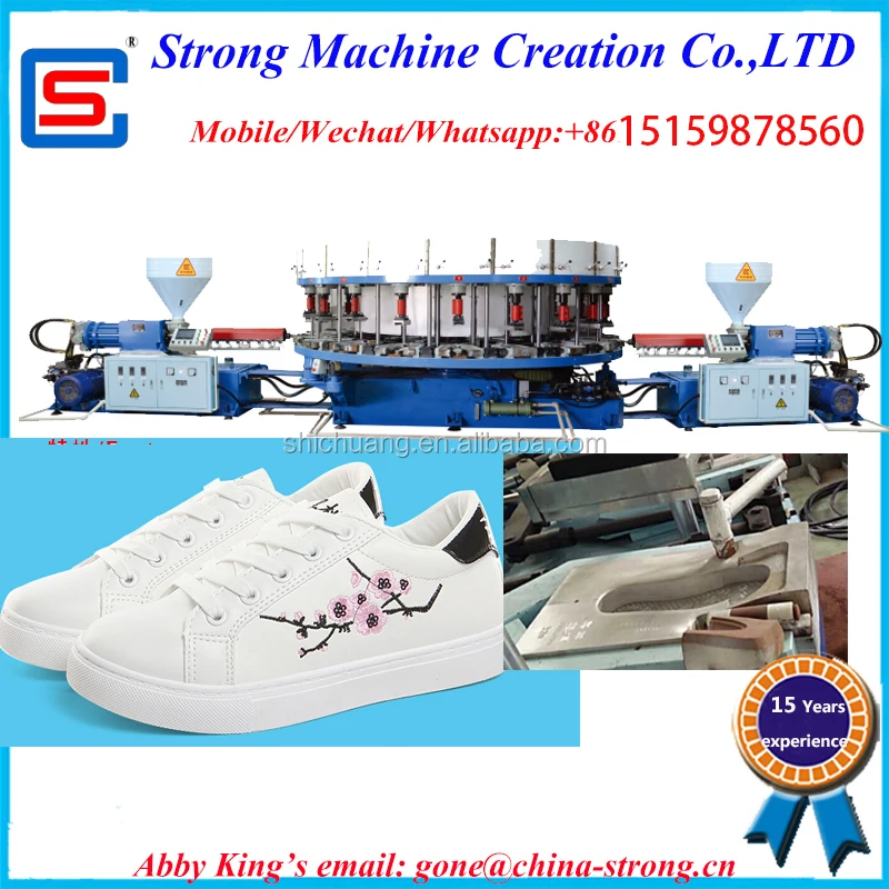 PVC DIP Making leisure shoe soles casual shoes injection Moulding Machine