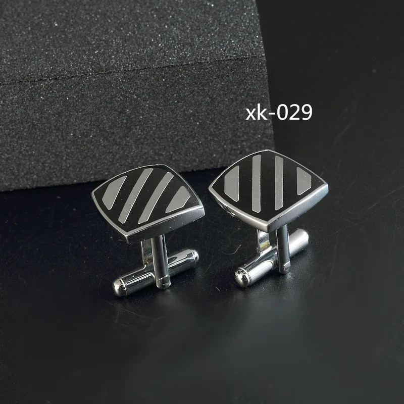 Модные металлические запонки оптом, жесткие эмалированные запонки