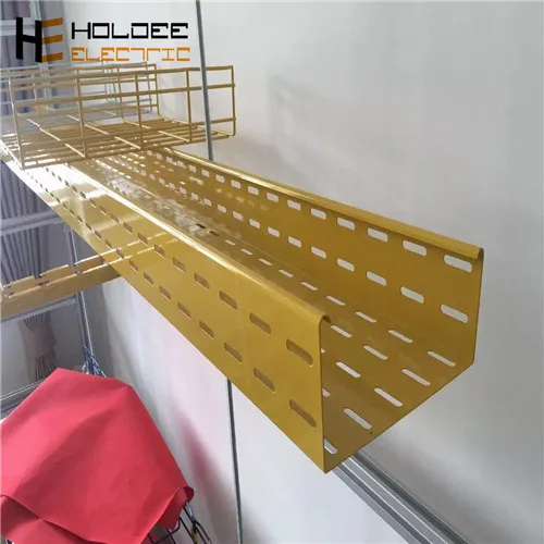 Металлический перфорированный кабельный лоток с порошковым покрытием