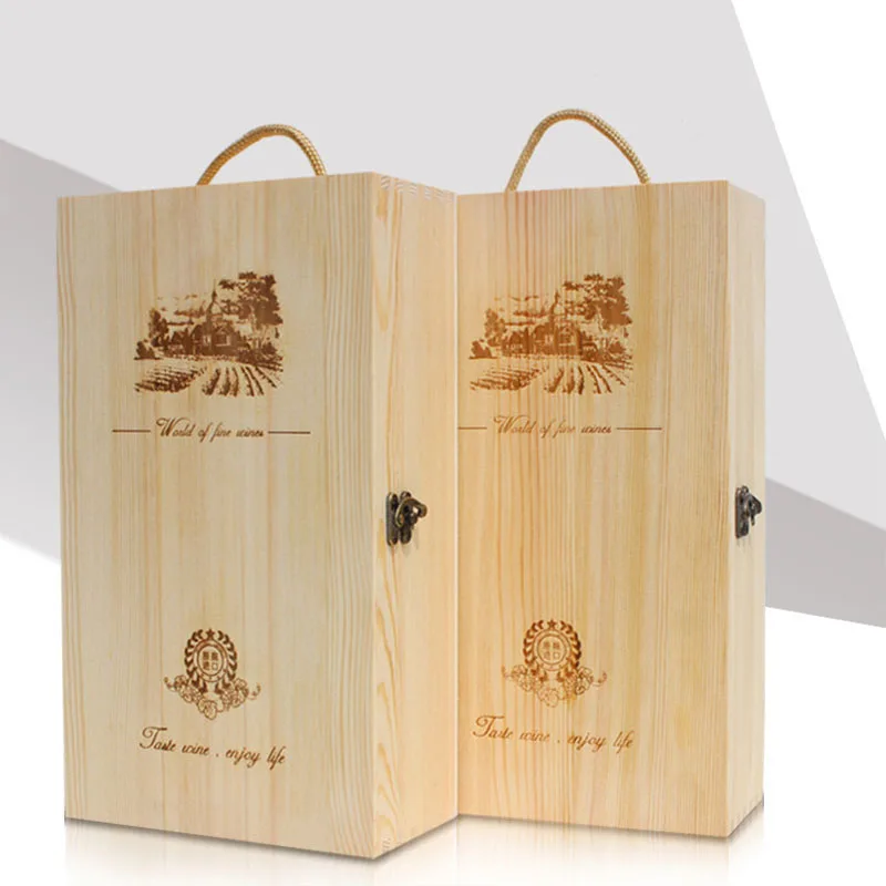 Отличная Деревянная Подарочная коробка для винных бутылок, Высококачественная деревянная Подарочная коробка для вина