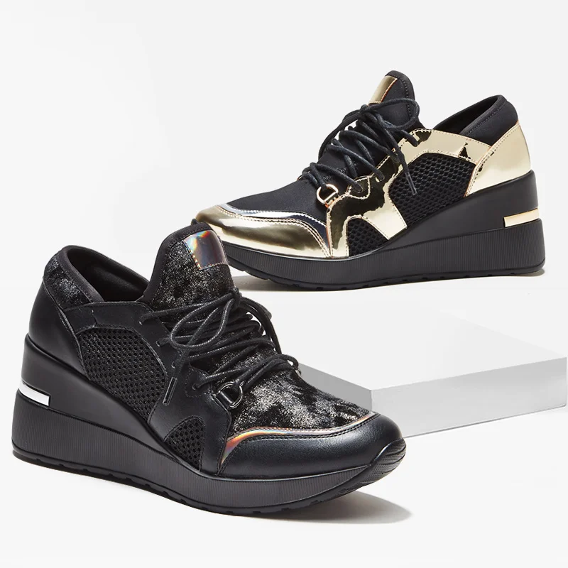 Leisure and comfort casual shoes sneakers women Wild ladies shoes with Fashion tie casual shoes