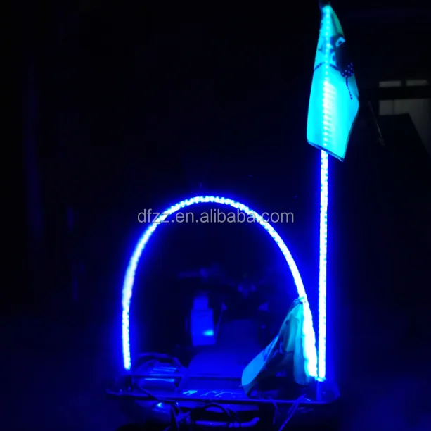 6ft multi-color Lighted Flexible Tube LED safety whip for ATV UTV 4WD Jeep Boat Motorcycle