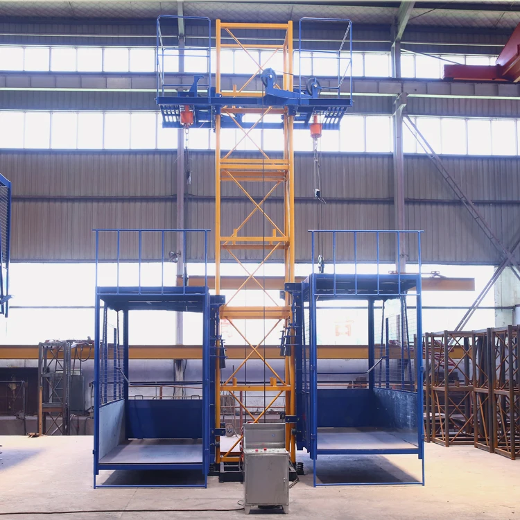 SS120 Chinese builder s lift machine with single cage construction hoist