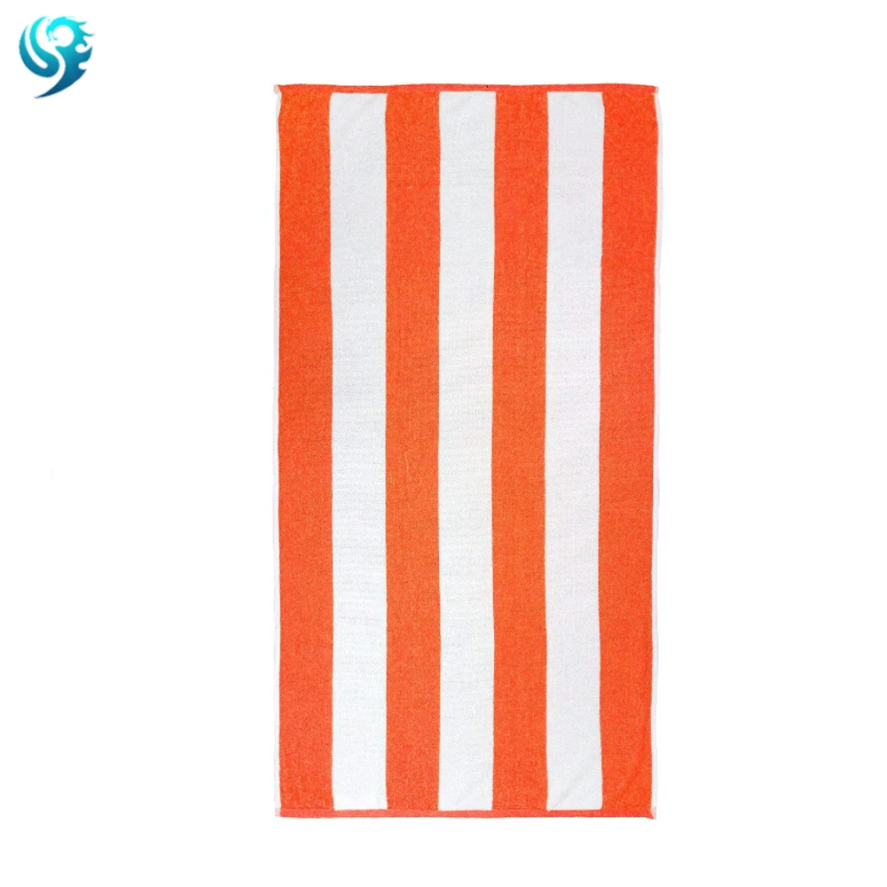 100% cotton woven Cabana terry loop Beach & Pool Towel