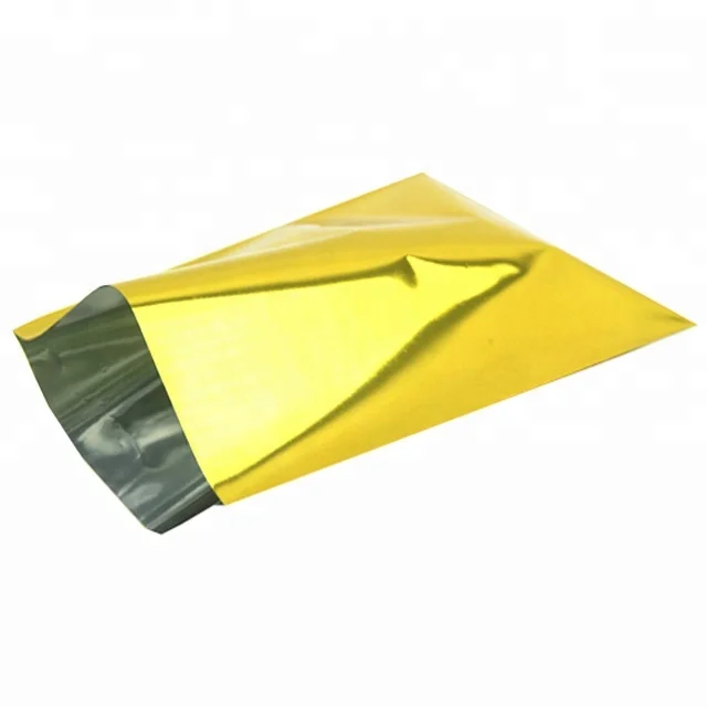 Hot Sale Factory Price Christmas Gold Printing Flat Shiny Plastic Aluminum Foil Gift Bag