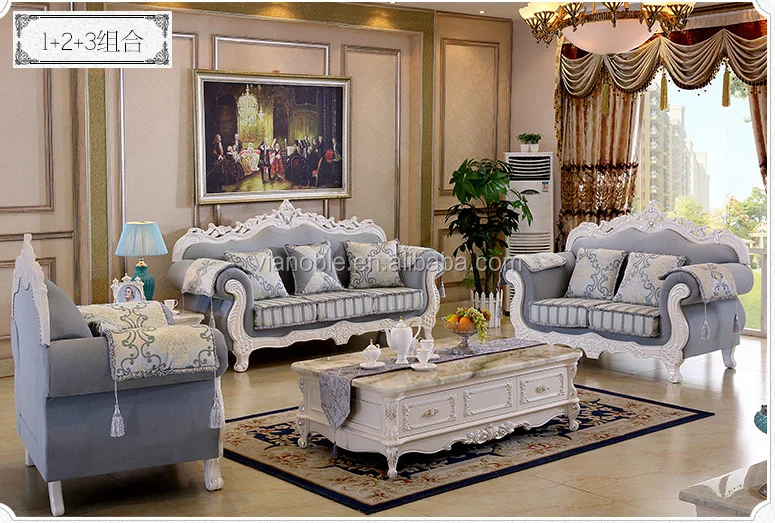 
2019 cared white trscing silver cloth High-grade living room sofa 