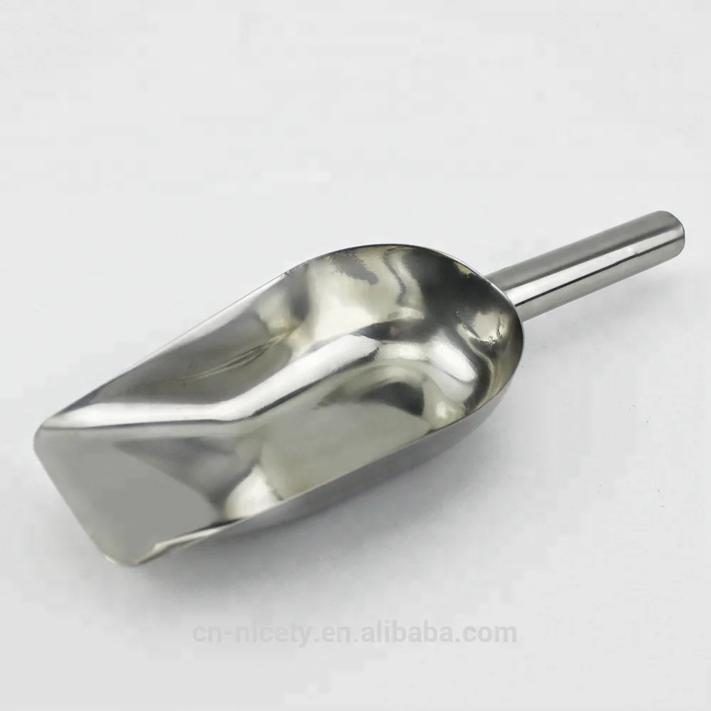 Wholesale mini size flat bottomed shovel stainless steel ice shovel scoop