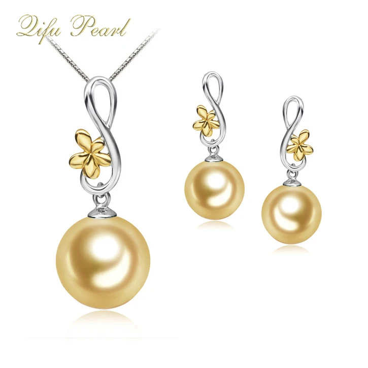 
Factory Wholesale TOP Selling 14K Gold Southsea Pearl Jewelry Set 