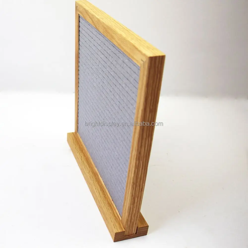 10 x 10 Inch Oak Wood Frame Double Sided Changeable felt Letter Board