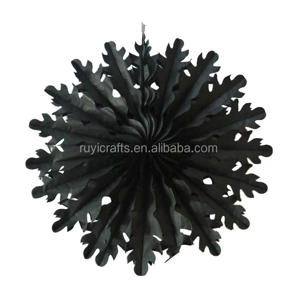 3D White Honeycomb Handmade Christmas Hanging Decoration Tissue Paper Snowflakes