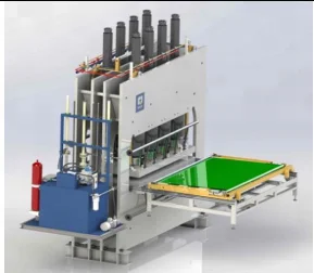 MDF and Particle Board Short Cycle Melamine Lamination Hot Press Machine