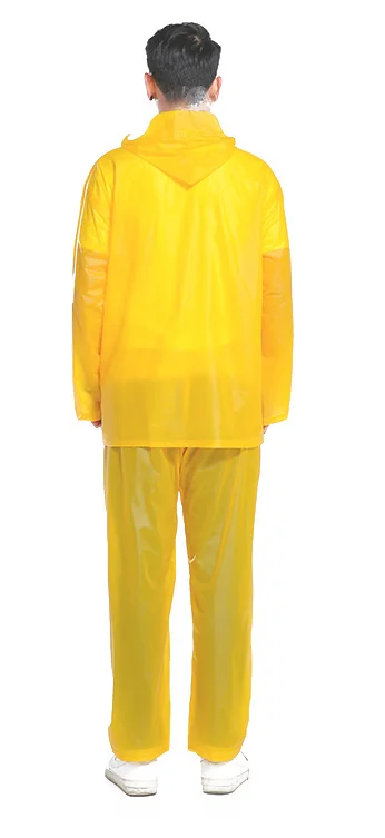 Cheaper adult yellow plastic pvc rain suit