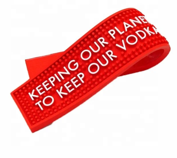 Customer rubber bar drip mat bar runner mat bar mats runner with logo