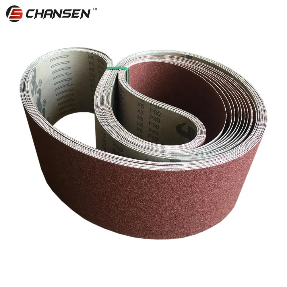 Товар #699 6 дюймов ширина 99 дюймов Длина ленточная шлифовальная лента из оксида алюминия для древесного ленточного шлифовального станка