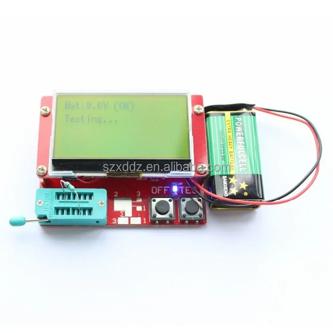 
XDDZ Mega328 Transistor Tester Diode Triode inductor Capacitance ESR Meter Digital led MOS NPN tester meter 