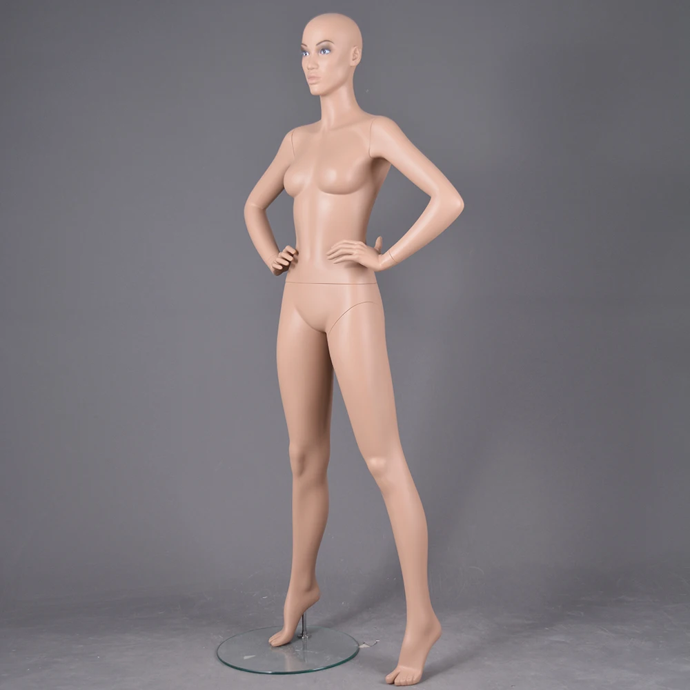 Sexy Lifelike Asian Female Mannequin Realistic Head Realistic Mannequin, without Wig Removable Fiberglass Hand Women Stand
