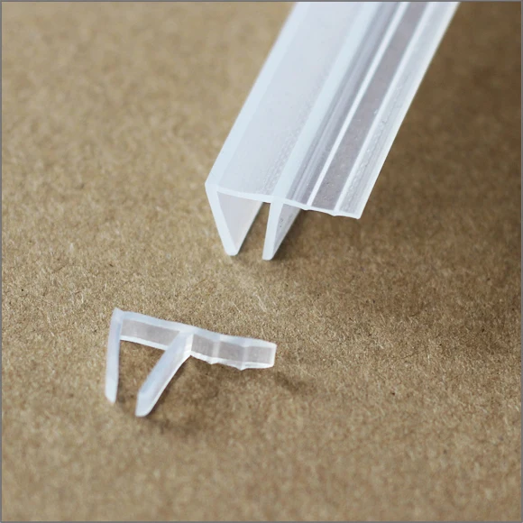 fan-shaped glass door Guard Fitting Enclosure Anti-aging Flexible Transparent silicone seal strips