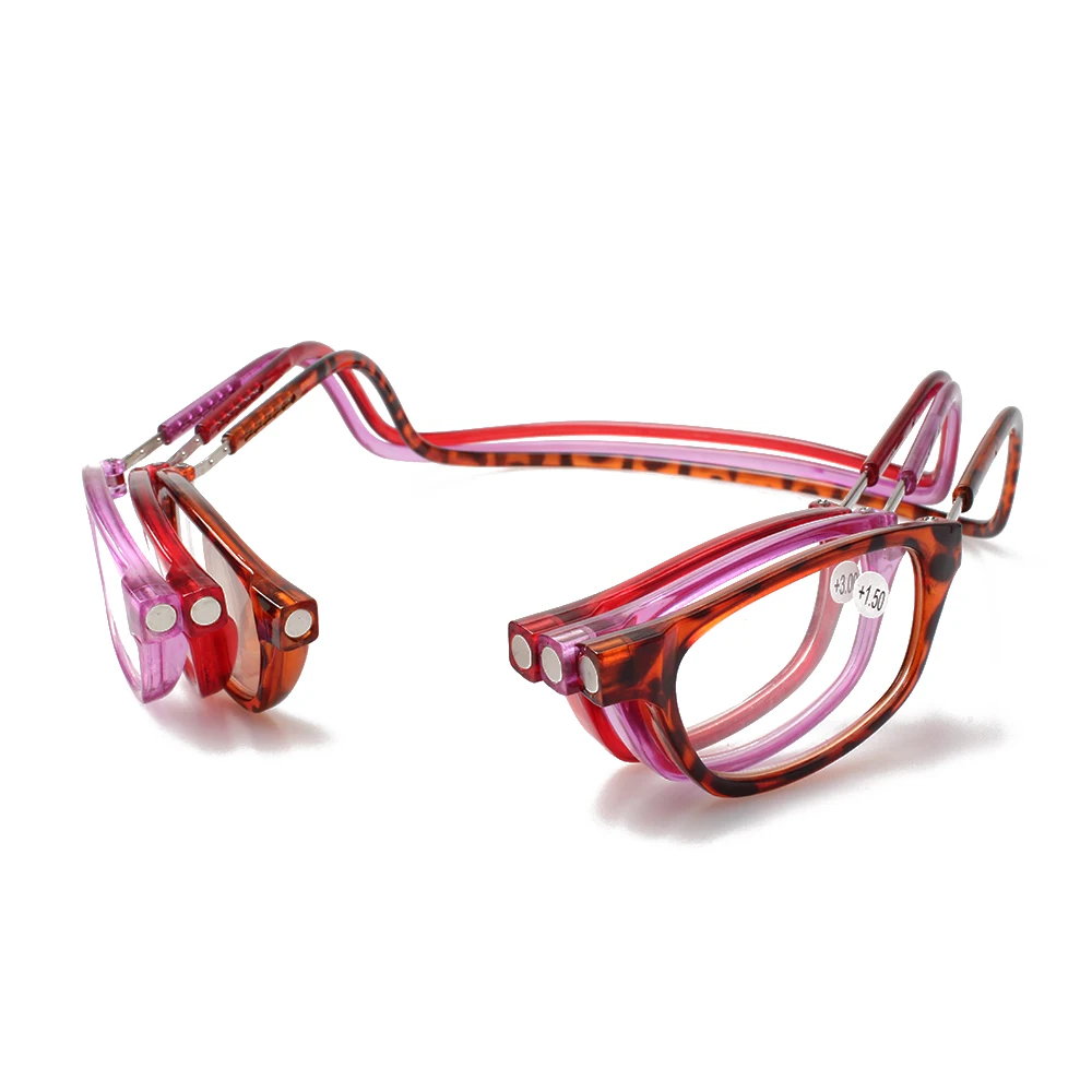 Wholesale hang neck women clic magnetic reading glasses