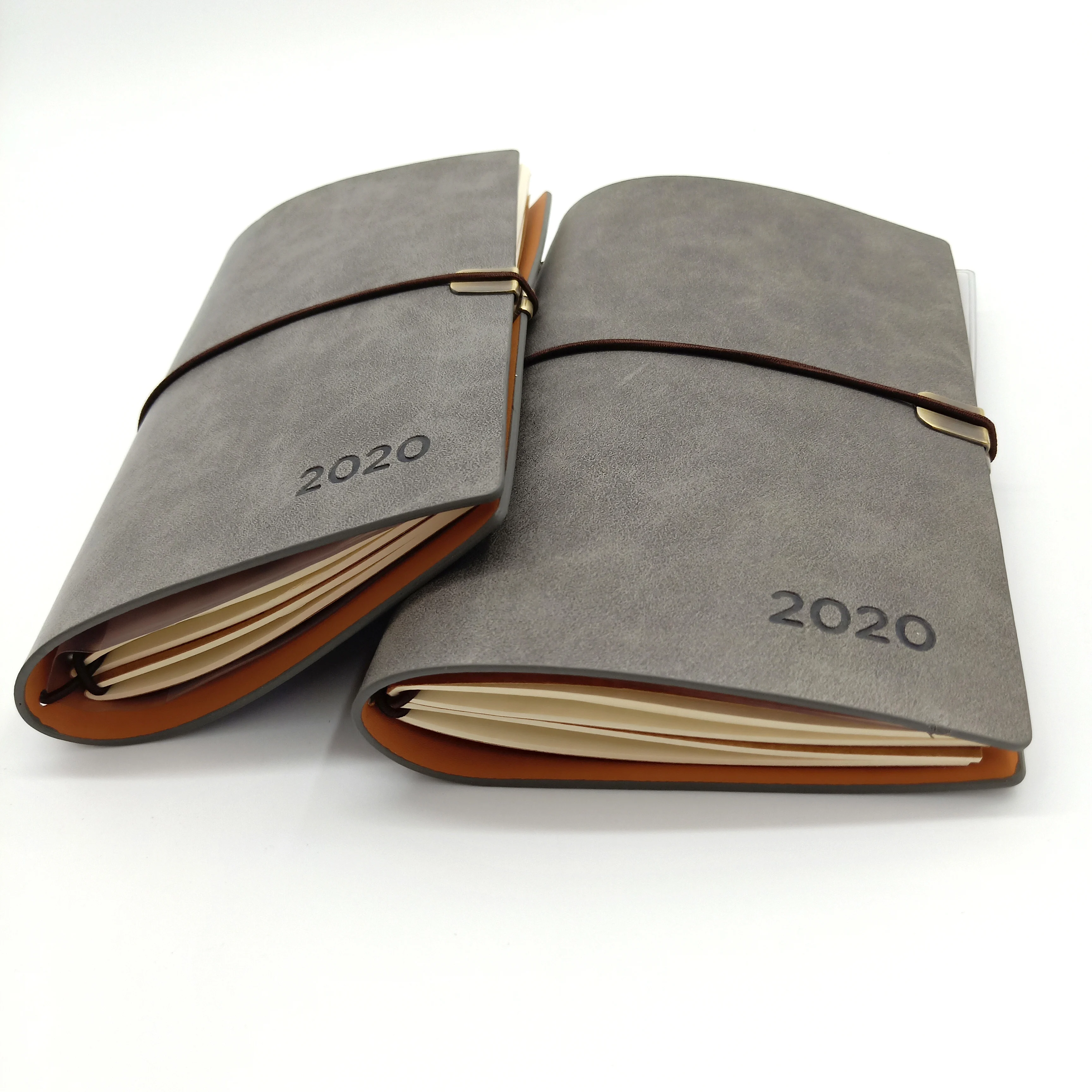 
custom printed b5 softcover carved pu leather organizer notebook with 2020 calendar pages 