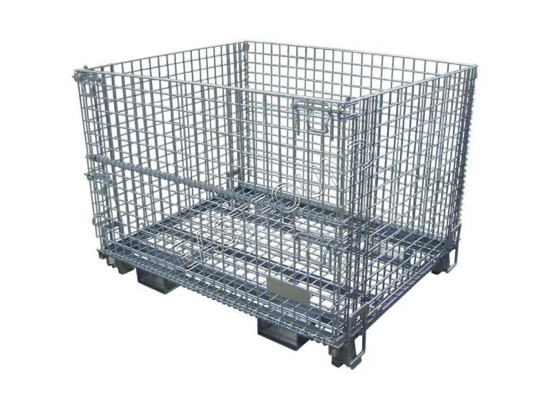 
Heavy Duty Forklift Wire Container for Industrial Storage Stackable Storage Bin Metal Cage 