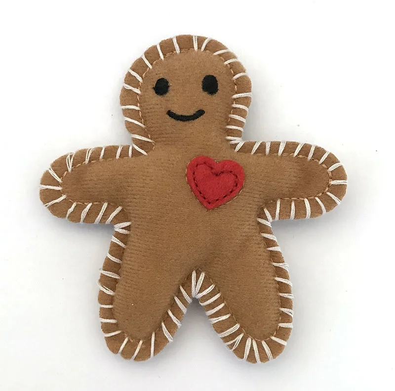 Wholesale Cheap Price Handmade Felt 3D 10cm Mimi Stuffed Gingerbread Toy Small Cartoon Animal Heads For Clothing Decoration