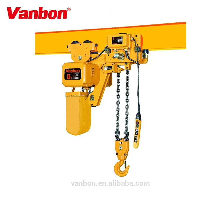 Vanbon 5 ton electric chain hoist, electrical hoist with wireless remote electric chain hoist