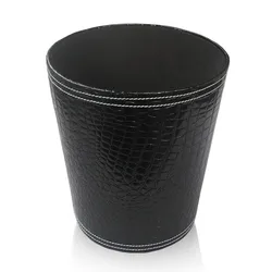 Гостиничном номере кухня цилиндр кожаная деревянное Автомобильное Мусорное ведро для хранения