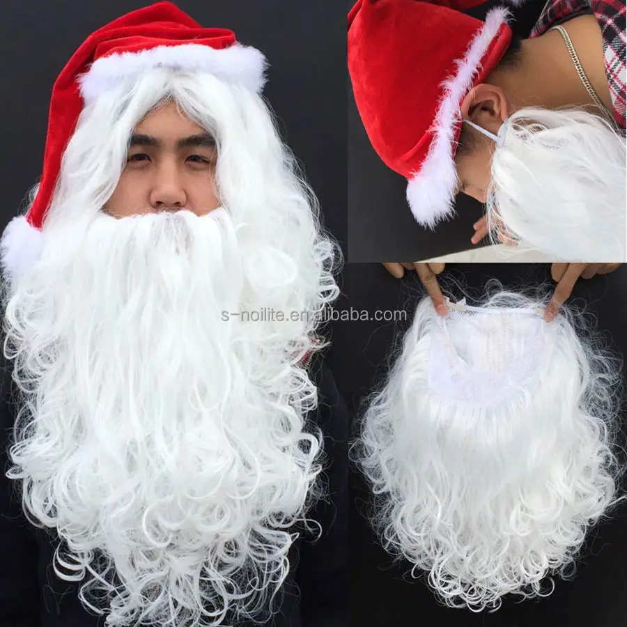 
Synthetic heat resistant fiber Santa Claus Wig and Beard Set for Christmas , Adult Costume Accessory 