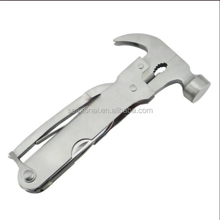 Outdoor survival stainless steel multifuctionnal tool,emergency car escape safety hammer