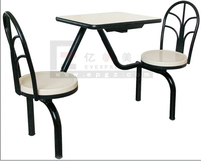 School Canteen Furniture Modern Design Chinese Styles Four Person Dining Table and Chair for Restaurant