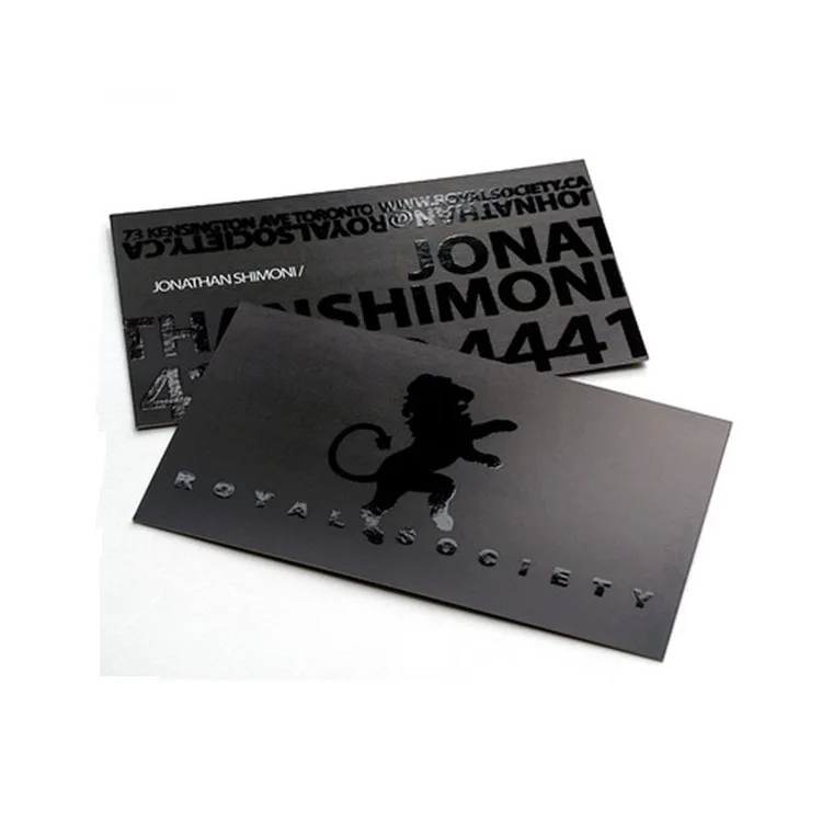 High quality Paper Custom luxury black business card printing
