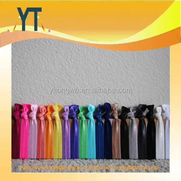 fashion color print bow hair tie elastic scrunchie for women