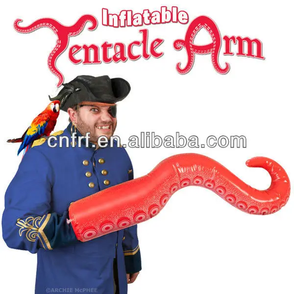 Inflatable Red Tentacle Arm Pirate Costume Halloween Squid Octopus