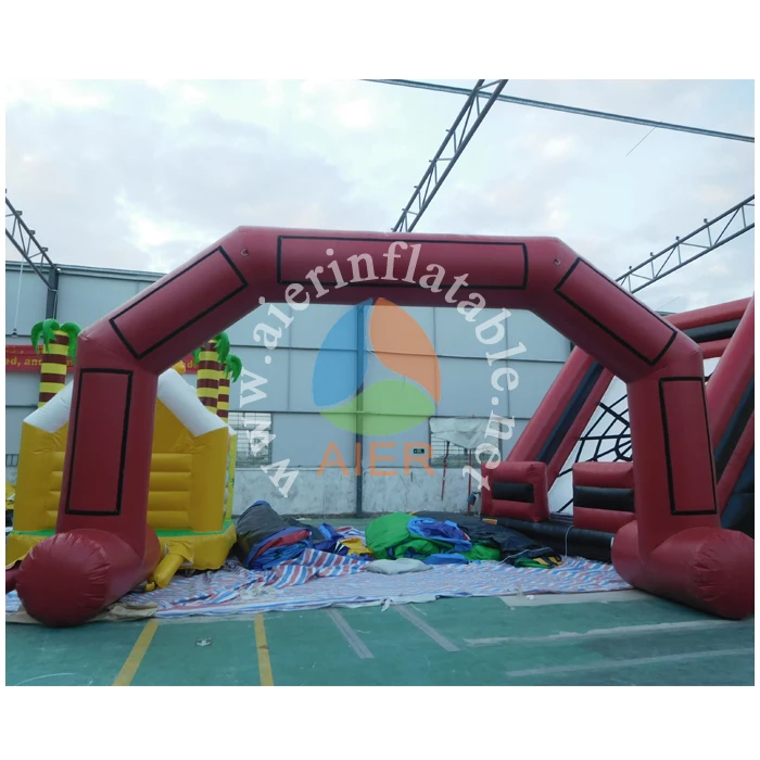 Красный ПВХ дешевые надувные начать отделка арки большой надувной арки для продажи