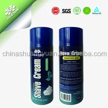 foam shaving cream spray aerosol can for personal care