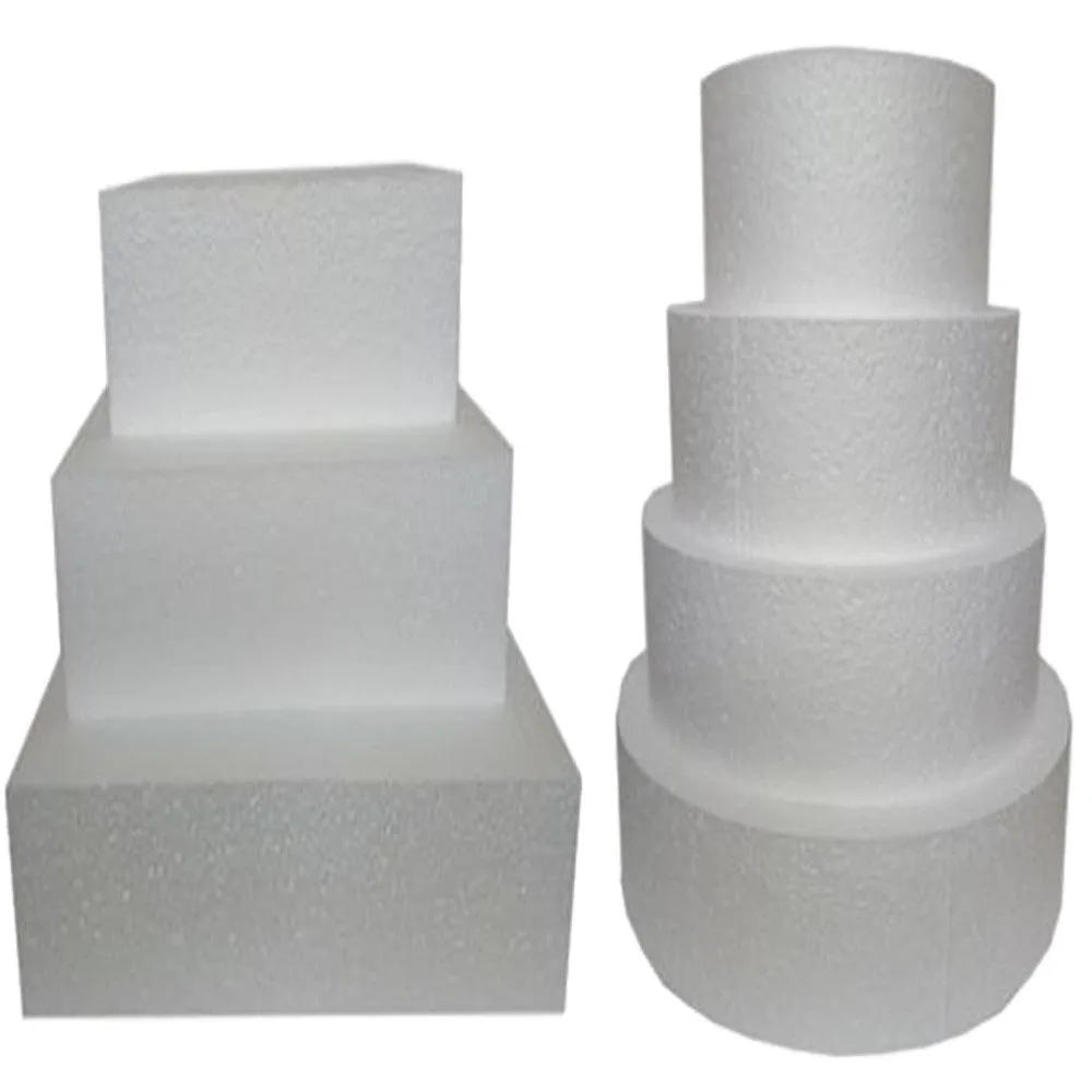 Waterproof Dummy Round Cakes 3 Layer Styrofoam Cake False Polystyrene Icing Sugarcraft Edge Block Polystyrene Cake Box