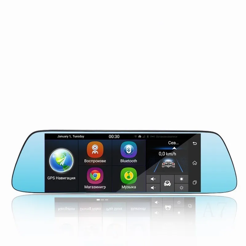 7 дюймов 3 г Автомобильный видеорегистратор 1080 P автомобиля видеокамера android зеркало заднего вида система gps-навигации