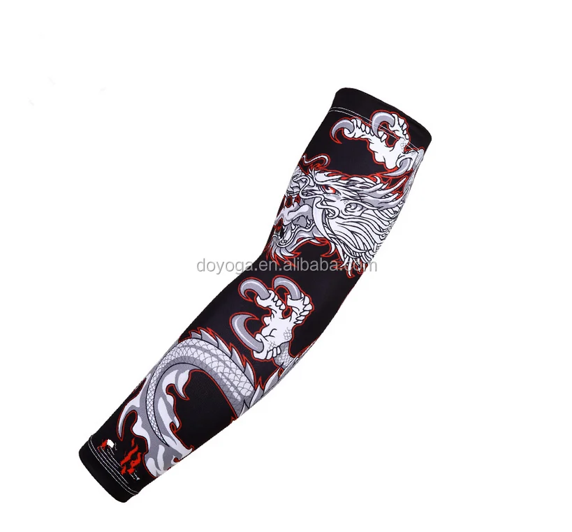 Cool Promotional Custom Sublimation Printed lycra Sports Arm Sleeves