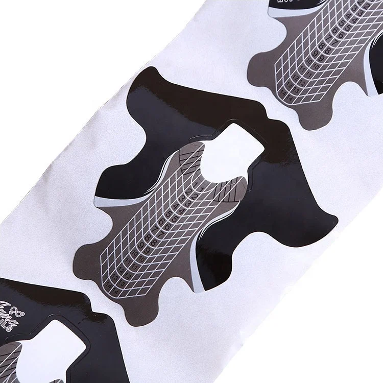 
2019 OEM Private Label Extra Long Slef Advensive Guide For Acrylic UV Gel Tip Extension Acrylic Paper Nail Form 