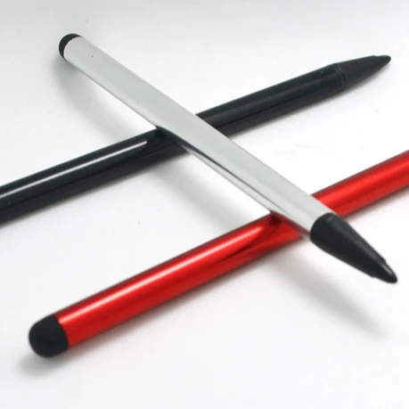 cheap stylus Capacitance resistance screen universal 2 in 1 touch pen stylus for GPS mobile phone stylus
