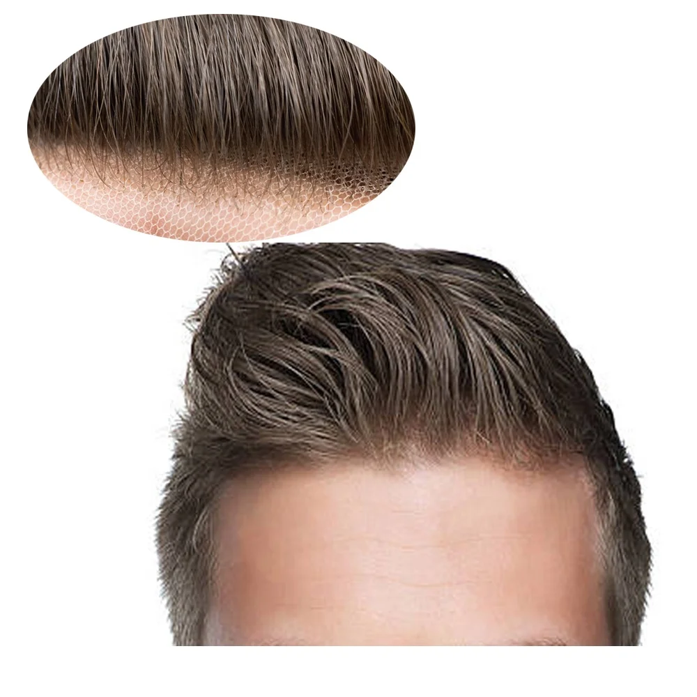 100%-110% density non surgical hair replacement system full french lace mens toupee.