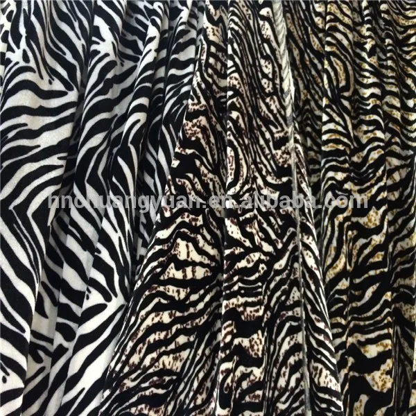 Warp Knitted Brushed Micro Pile Printed Sofa Leopard Chair Cushion Cover Fabric